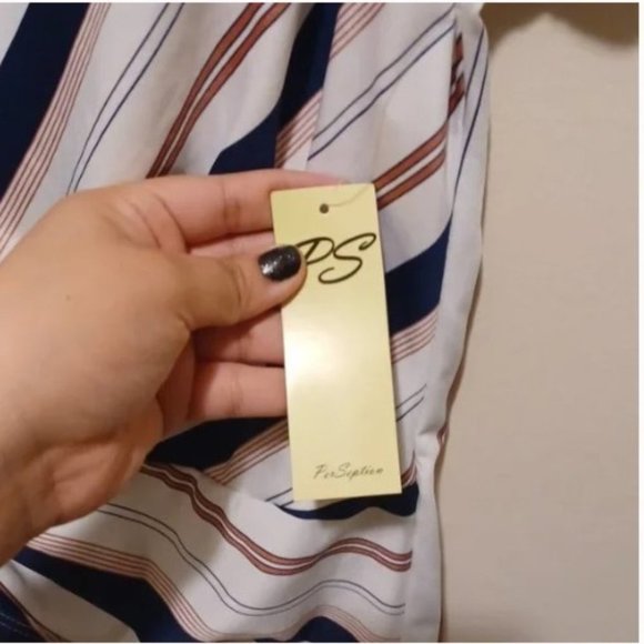 PerSeption Concept stripes White top size L - Picture 4 of 6